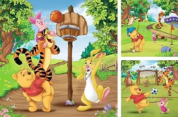 Disney Winnie the Pooh Sports Day, 3 x 49 Ravensburger