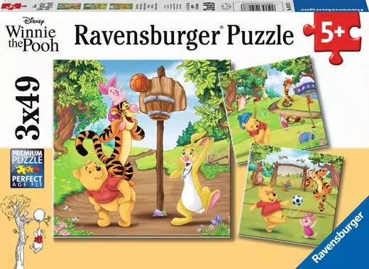 Disney Winnie the Pooh Sports Day, 3 x 49 Ravensburger - 2