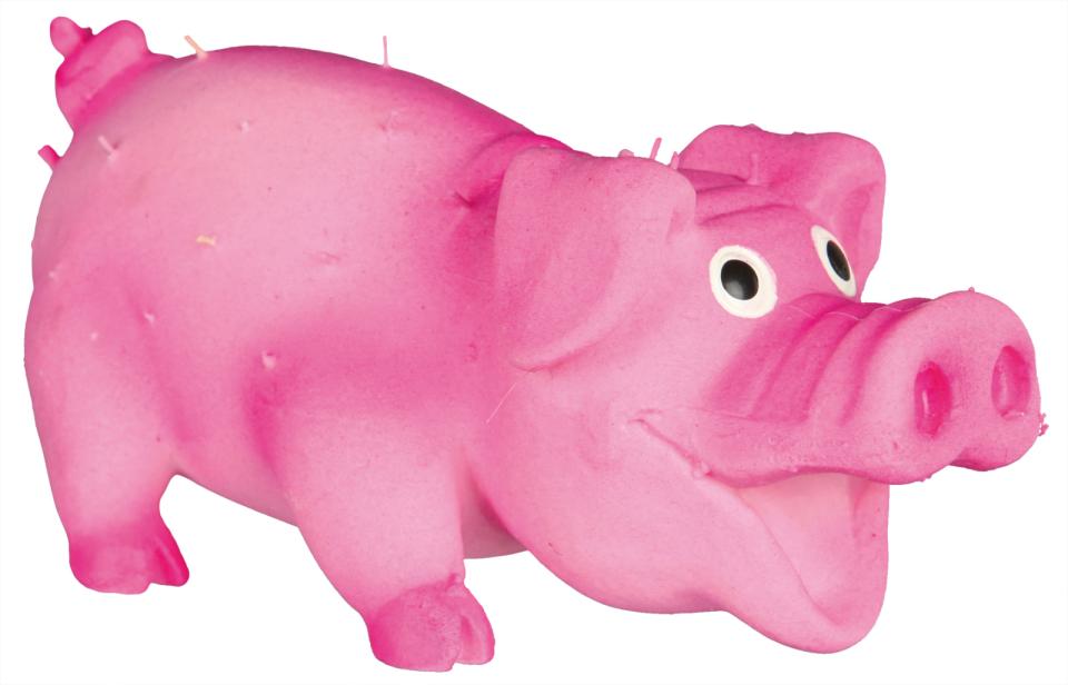 Jolly Paw Latex Pig Dog Toy 10 cm – Assorted Colours - fun 
