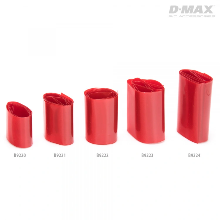 DynoMAX B9224 Krympslang Röd Transparent D54/B85mm x 1m - 3