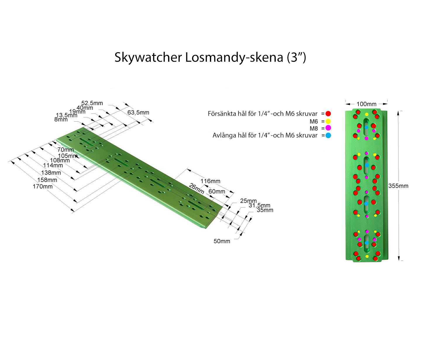 SKYWATCHER 355 MM MONTERINGSSKENA -  LOSMANDY 3" - 3