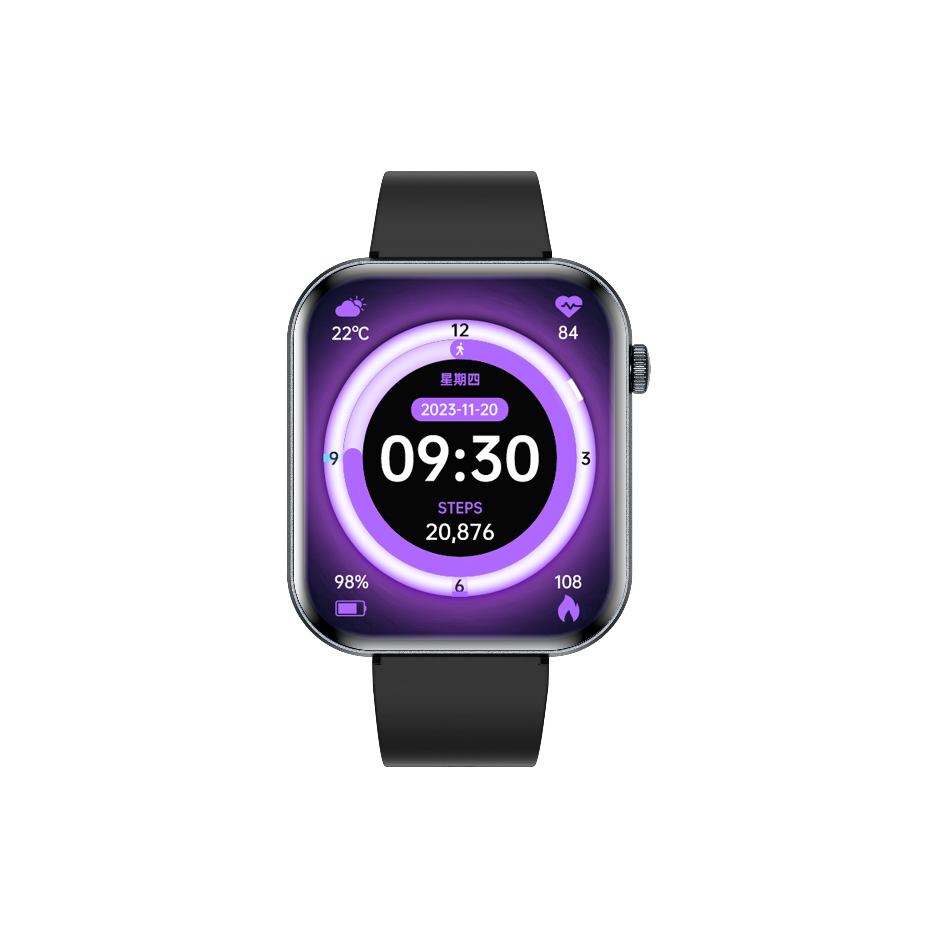 Philippe Palmer Smart Watch LP71 Ultra Thin AMOLED Black - 21