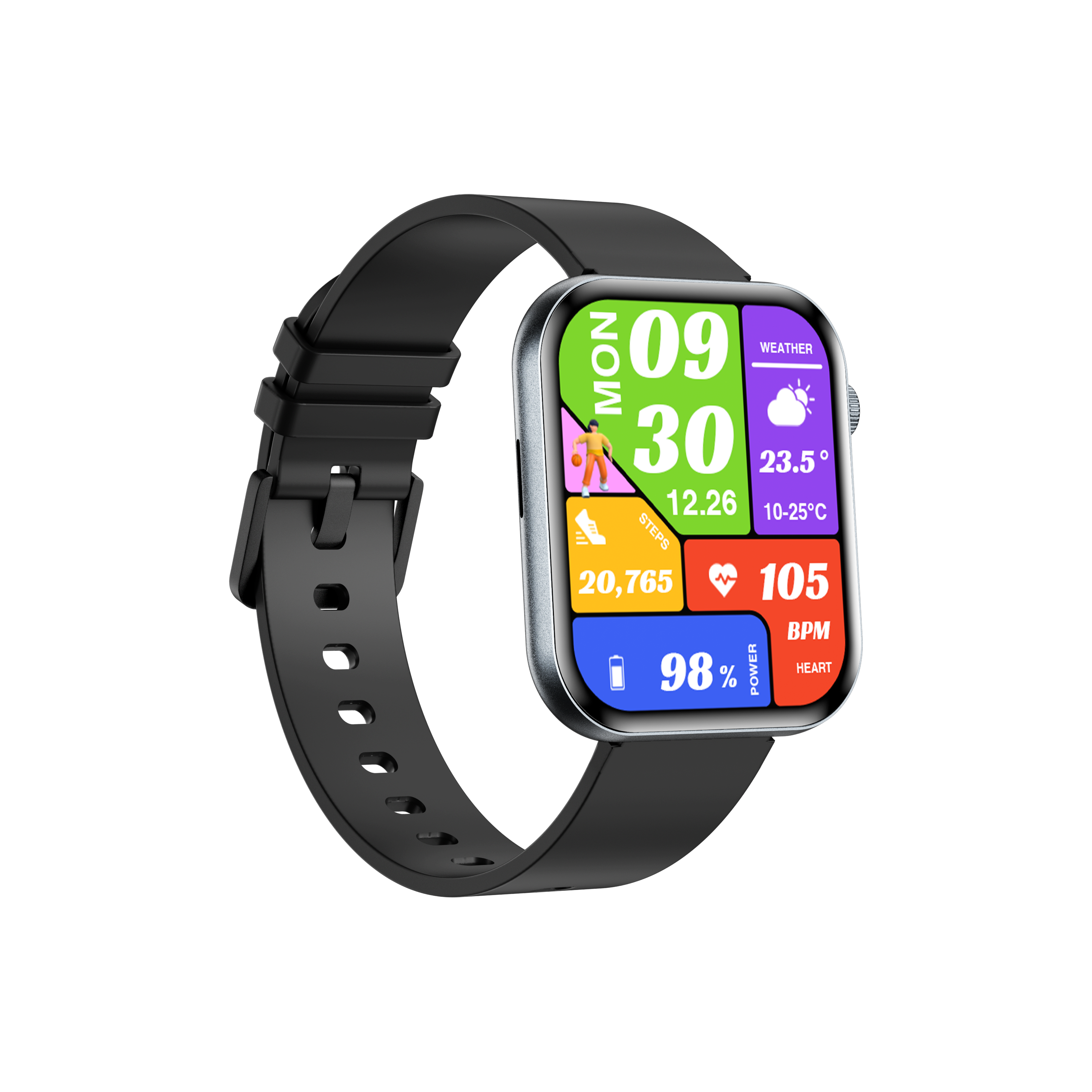 Philippe Palmer Smart Watch LP71 Ultra Thin AMOLED Black - 15