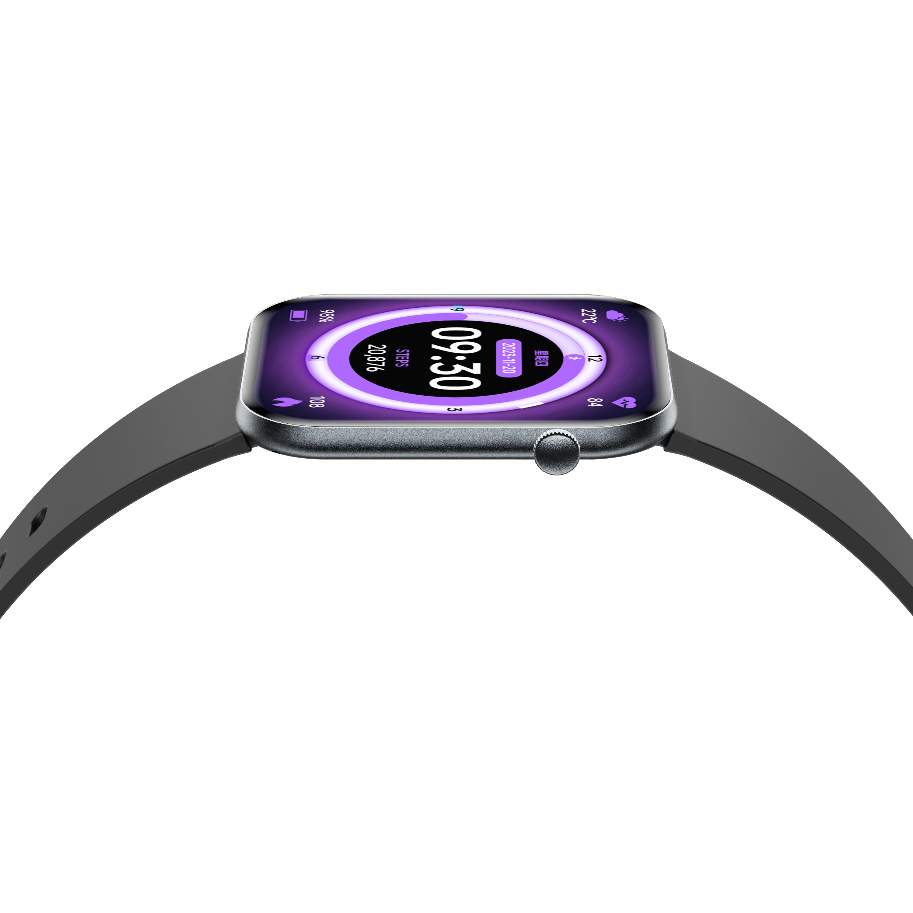 Philippe Palmer Smart Watch LP71 Ultra Thin AMOLED Black - 26