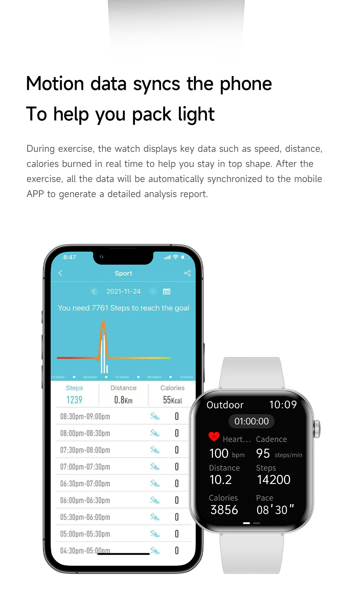 Philippe Palmer Smart Watch LP71 Ultra Thin AMOLED Black - 42
