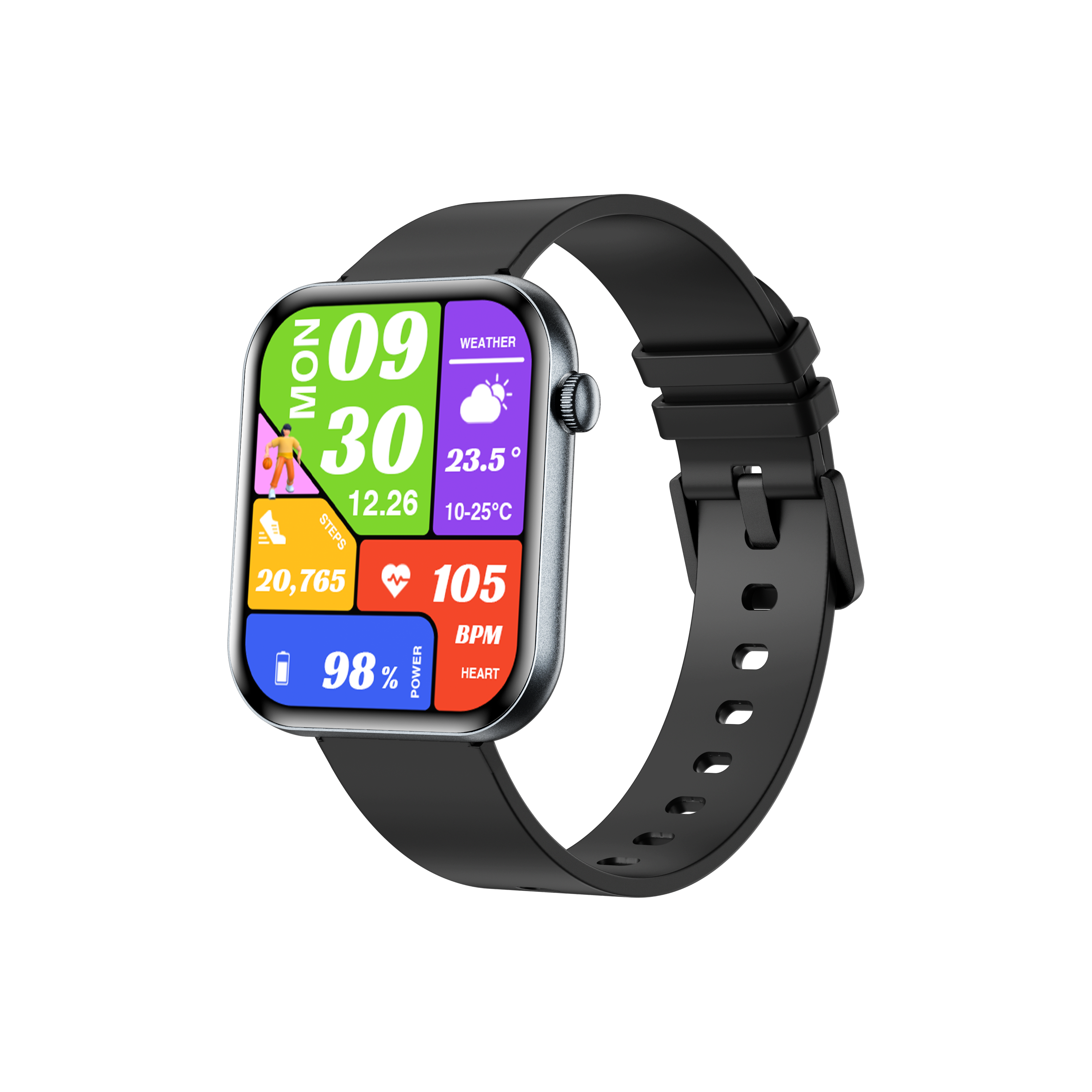 Philippe Palmer Smart Watch LP71 Ultra Thin AMOLED Black - 8