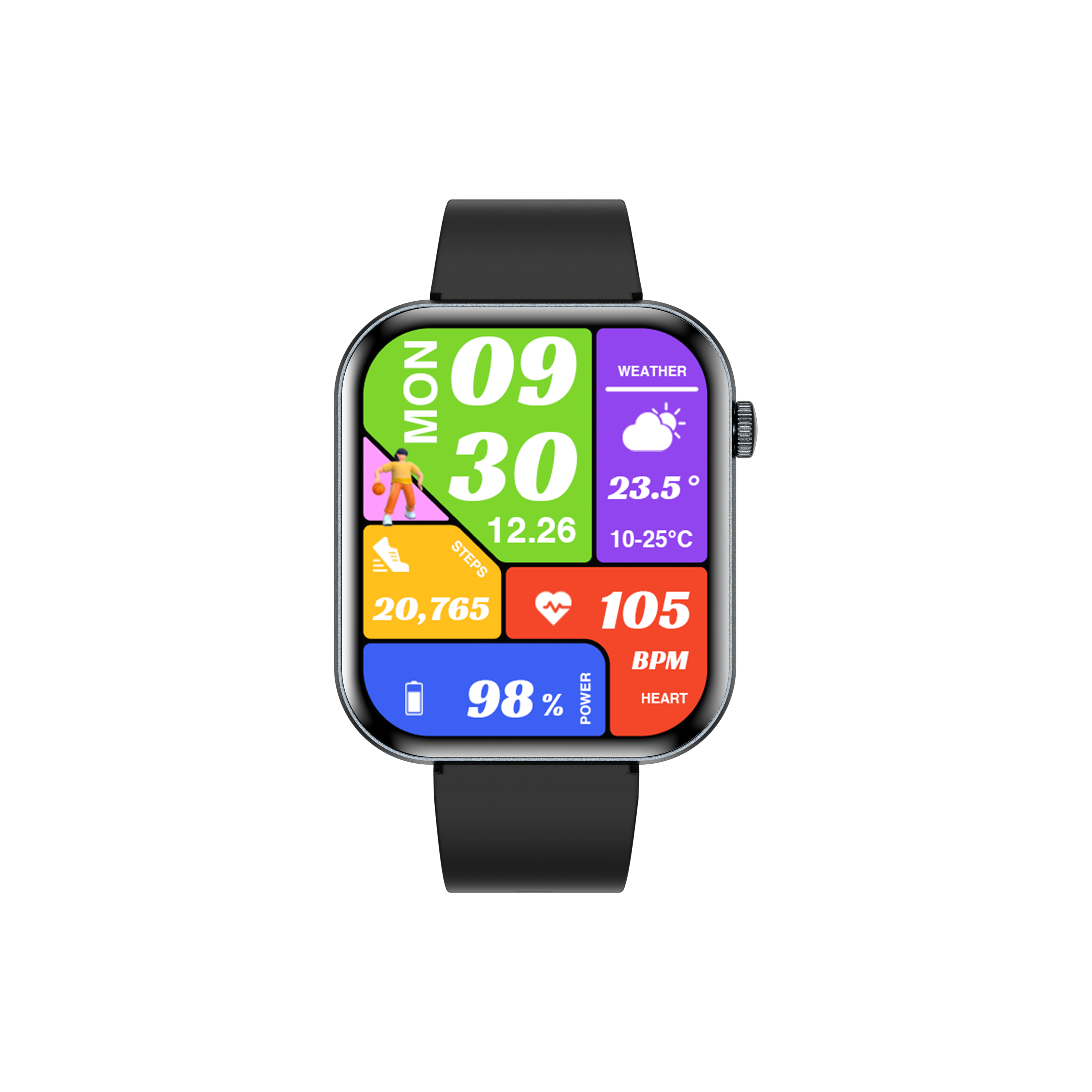 Philippe Palmer Smart Watch LP71 Ultra Thin AMOLED Black - 22
