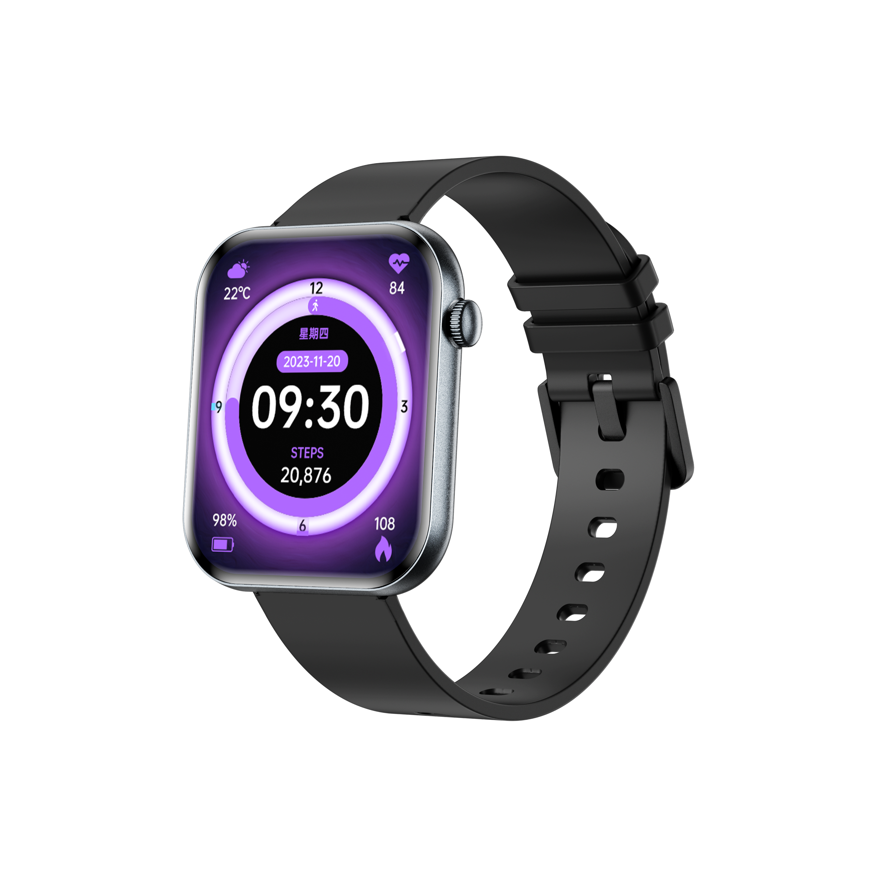 Philippe Palmer Smart Watch LP71 Ultra Thin AMOLED Black - 7