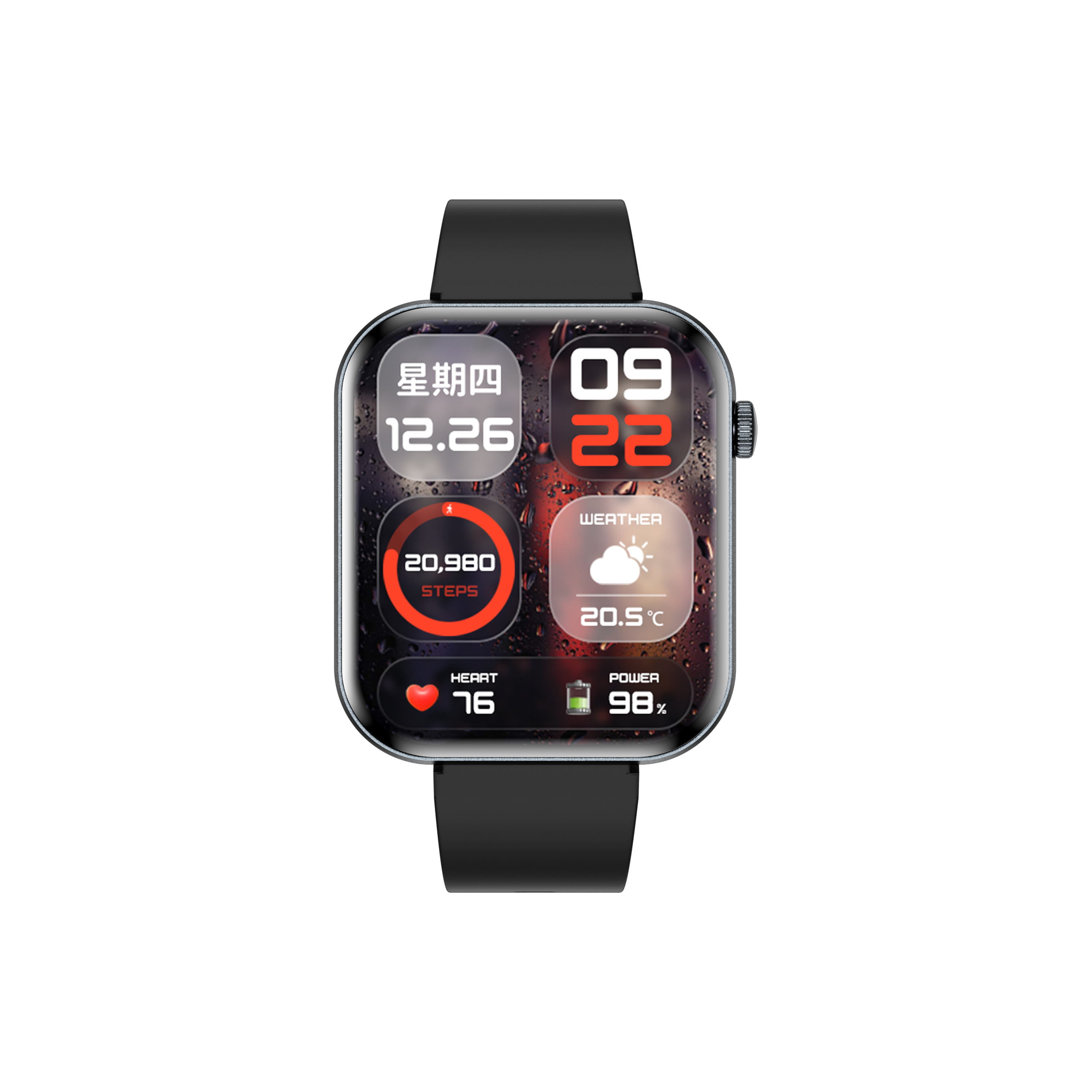 Philippe Palmer Smart Watch LP71 Ultra Thin AMOLED Black - 18