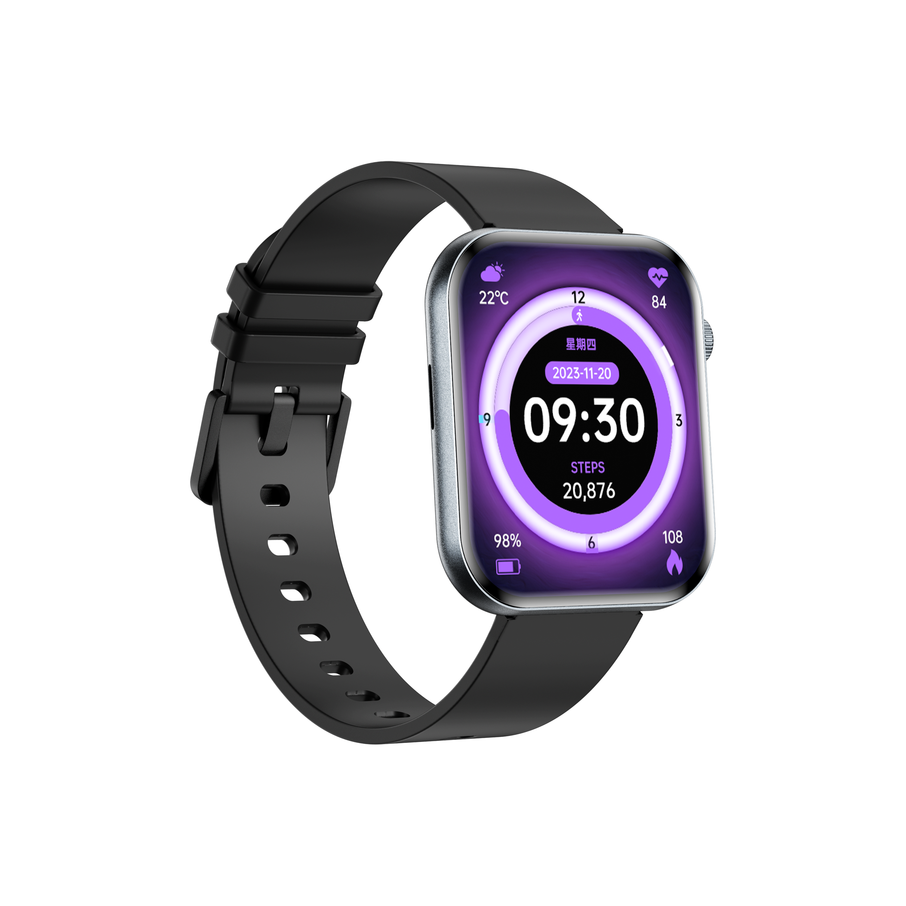Philippe Palmer Smart Watch LP71 Ultra Thin AMOLED Black - 14