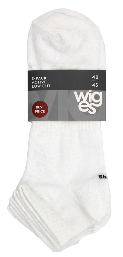 3-Pack Wiges Ankelstrumpor Mesh Sport Vit