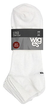 3-Pack Wiges Ankelstrumpor Mesh Sport Vit