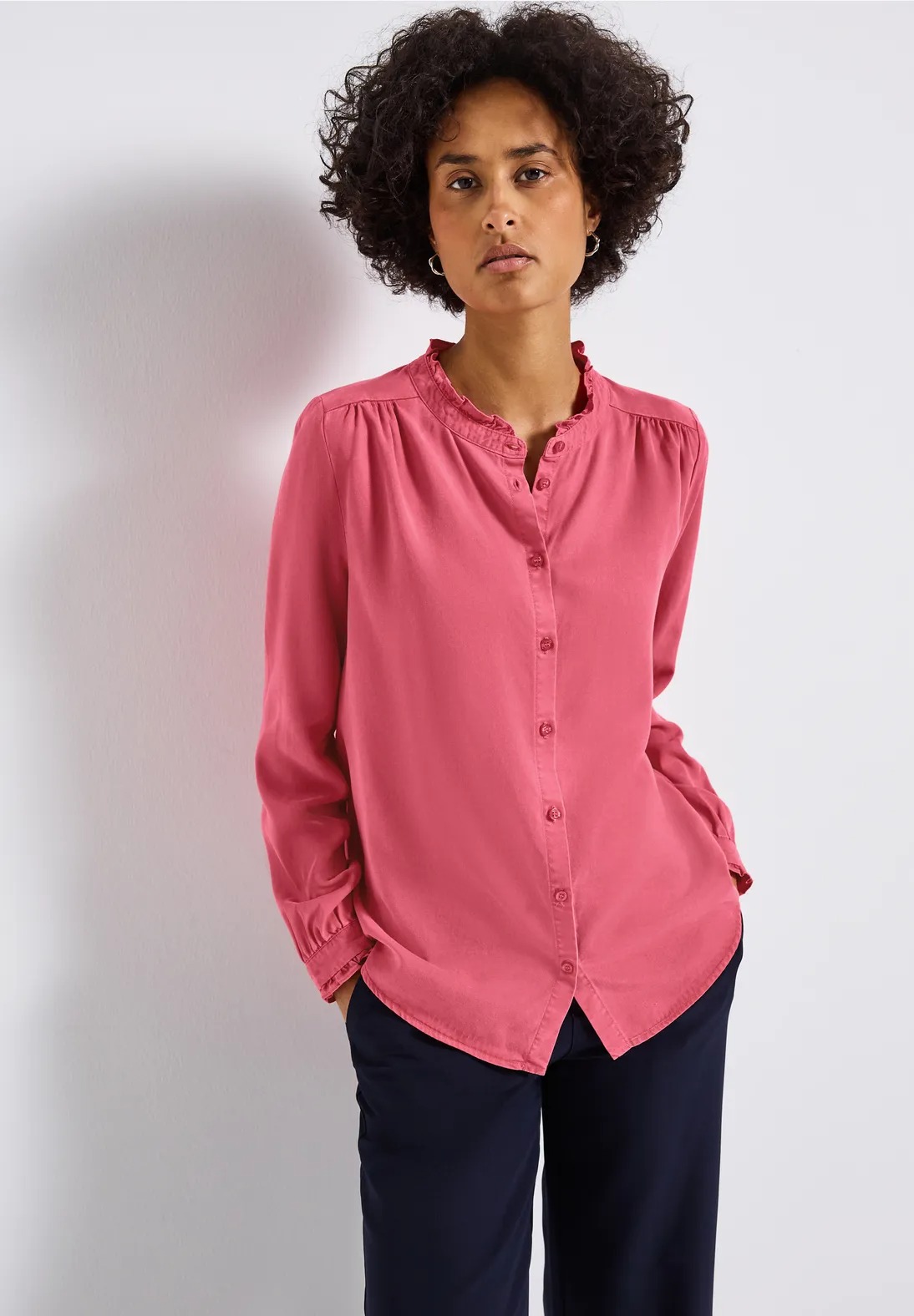 Washed Tunic Blouse - Almond Coral - Street One - 6
