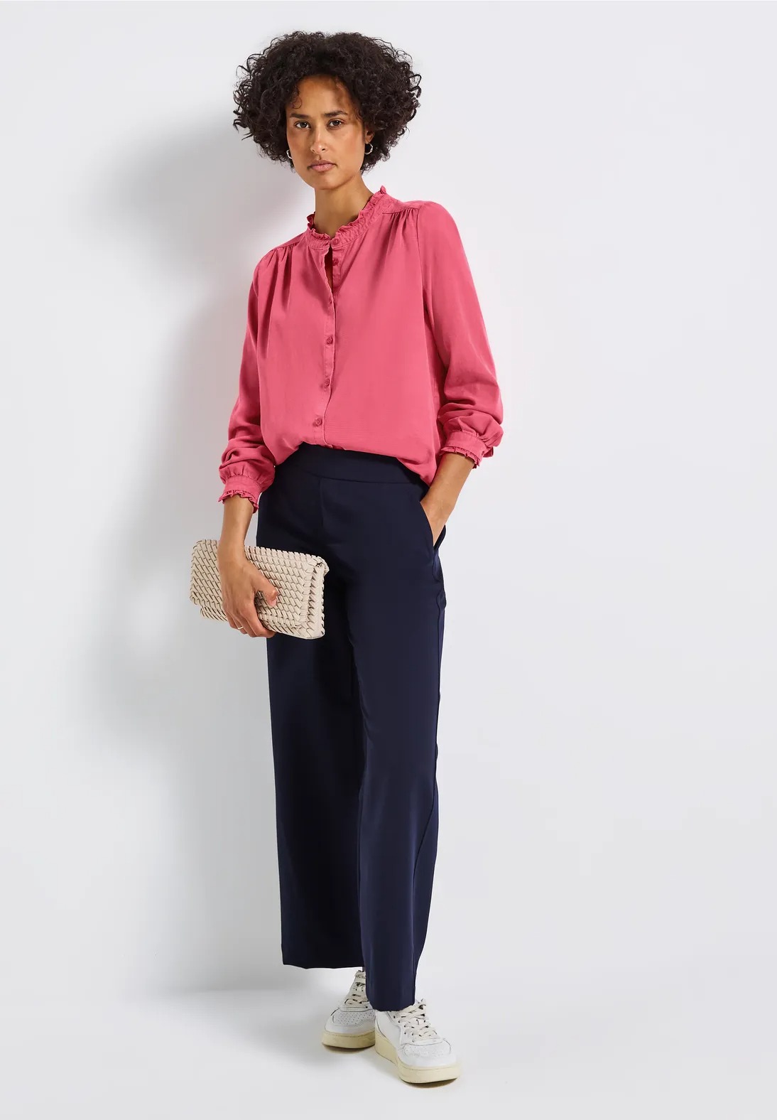 Washed Tunic Blouse - Almond Coral - Street One - 3