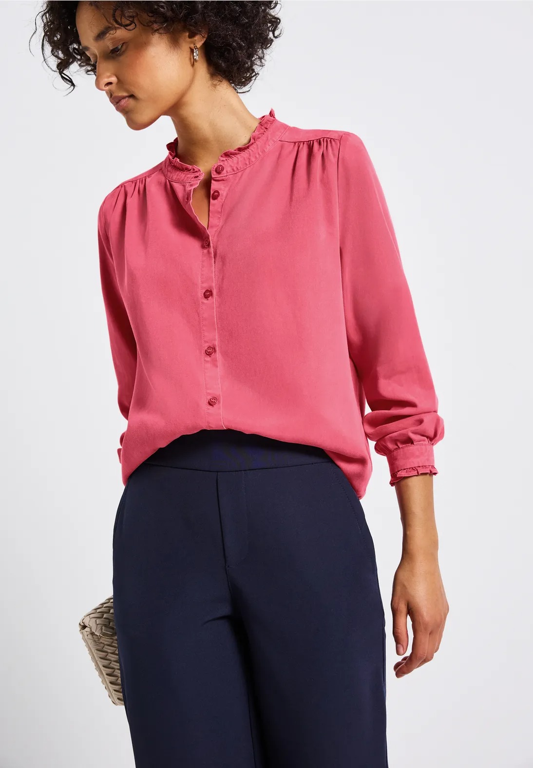 Washed Tunic Blouse - Almond Coral - Street One