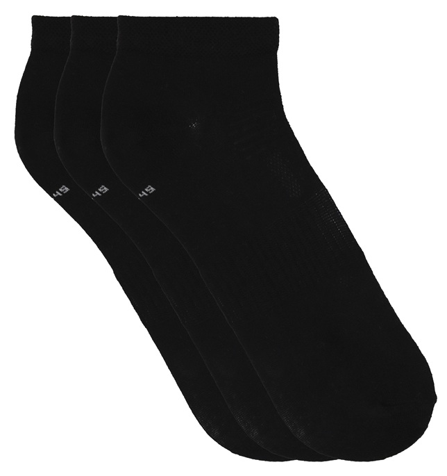 3-Pack Wiges Ankelstrumpor Mesh Sport Svart - 2