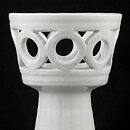 Gunnar Nylund (Olympia 1940s) White Classic Vase with Circular Decor 21 cm