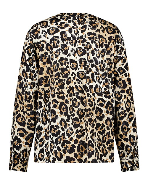 Blus knappar fram leo mönstrad - 2