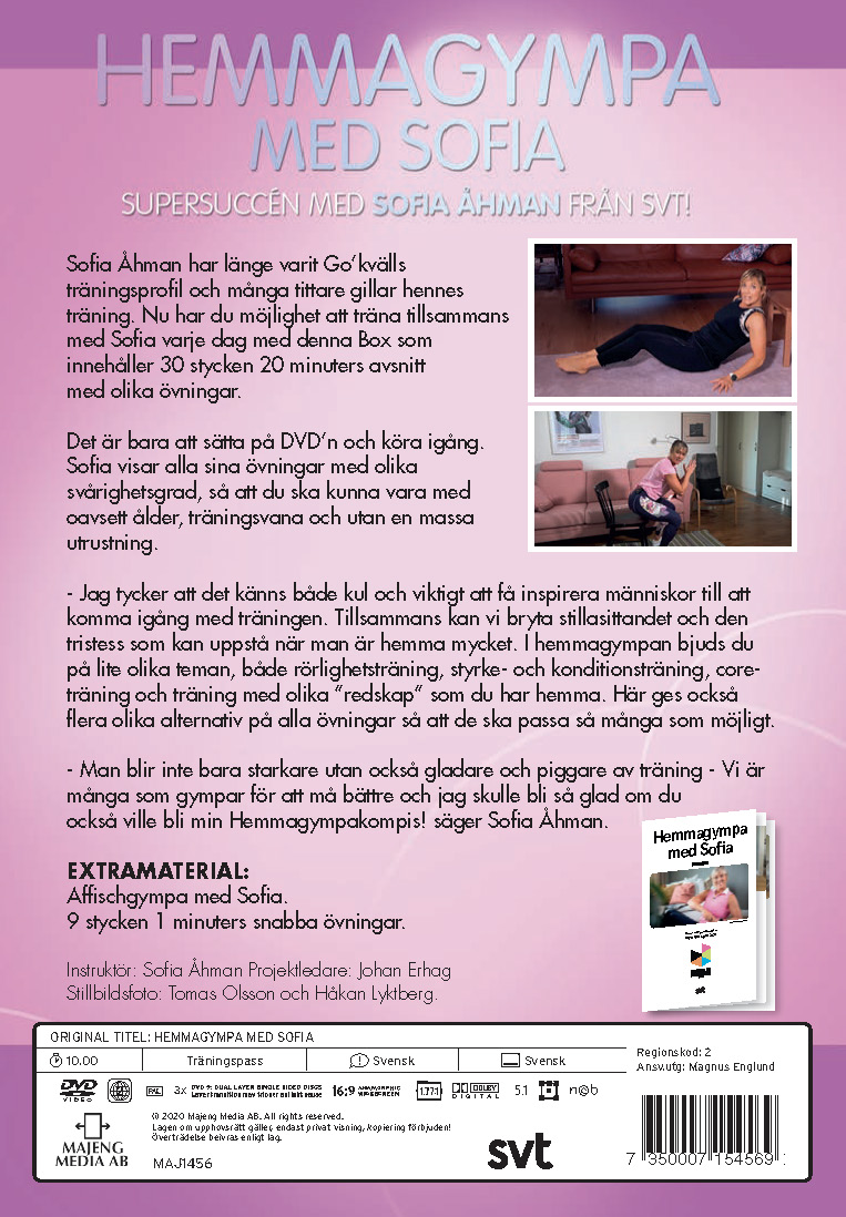 Hemmagympa med Sofia - inkl Träningshäfte - 2