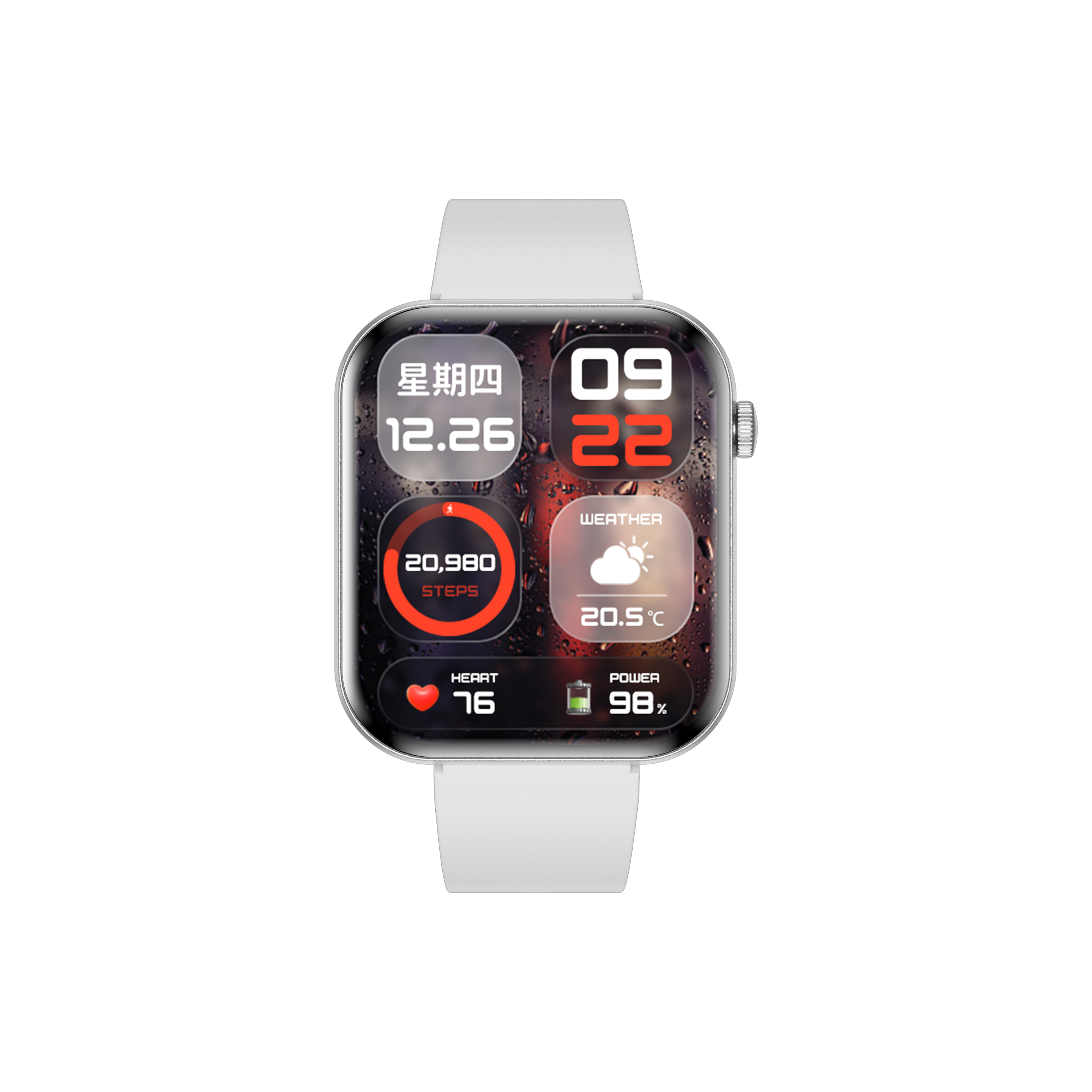 Philippe Palmer Smart Watch LP71 Ultra Thin AMOLED Silver - 18