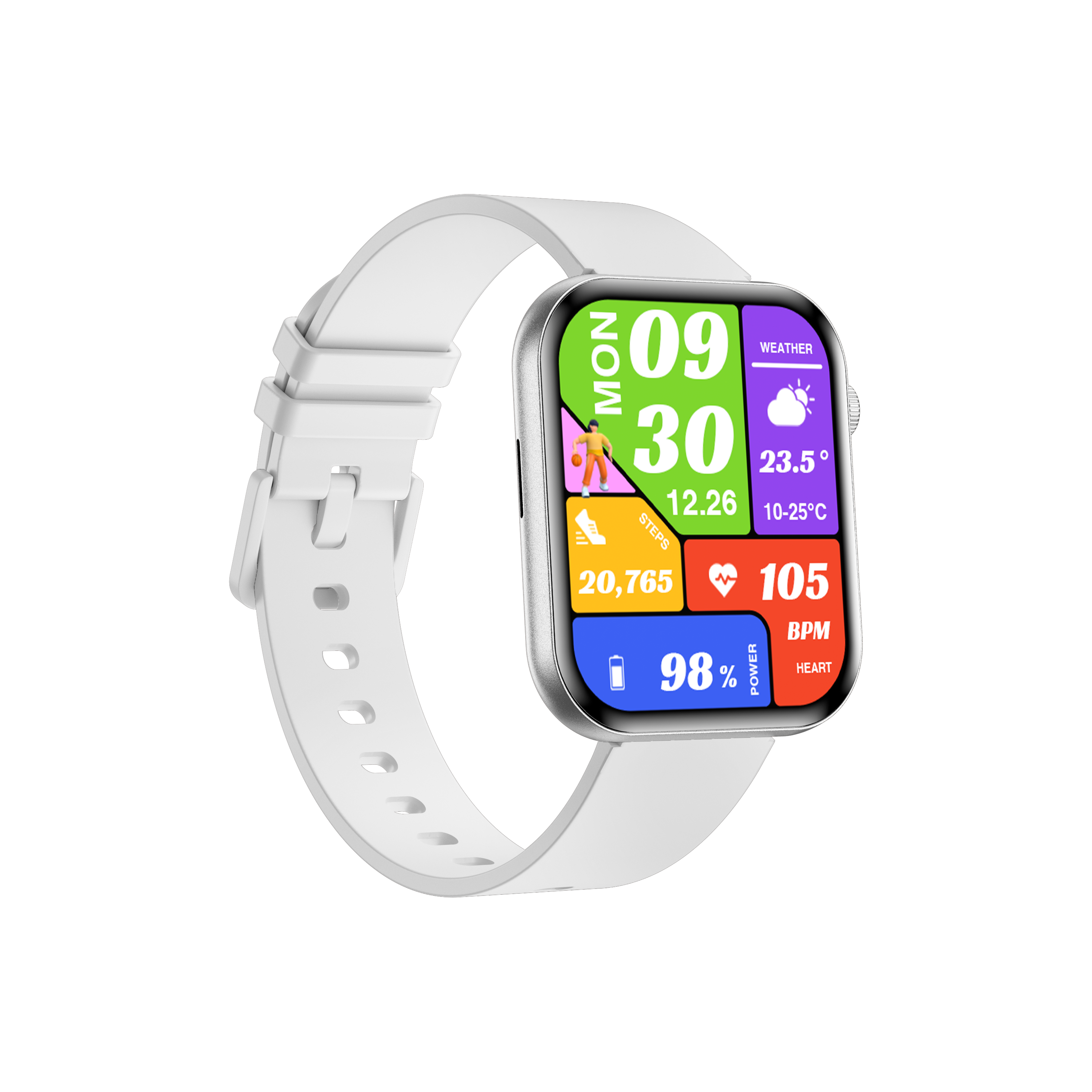 Philippe Palmer Smart Watch LP71 Ultra Thin AMOLED Silver - 16