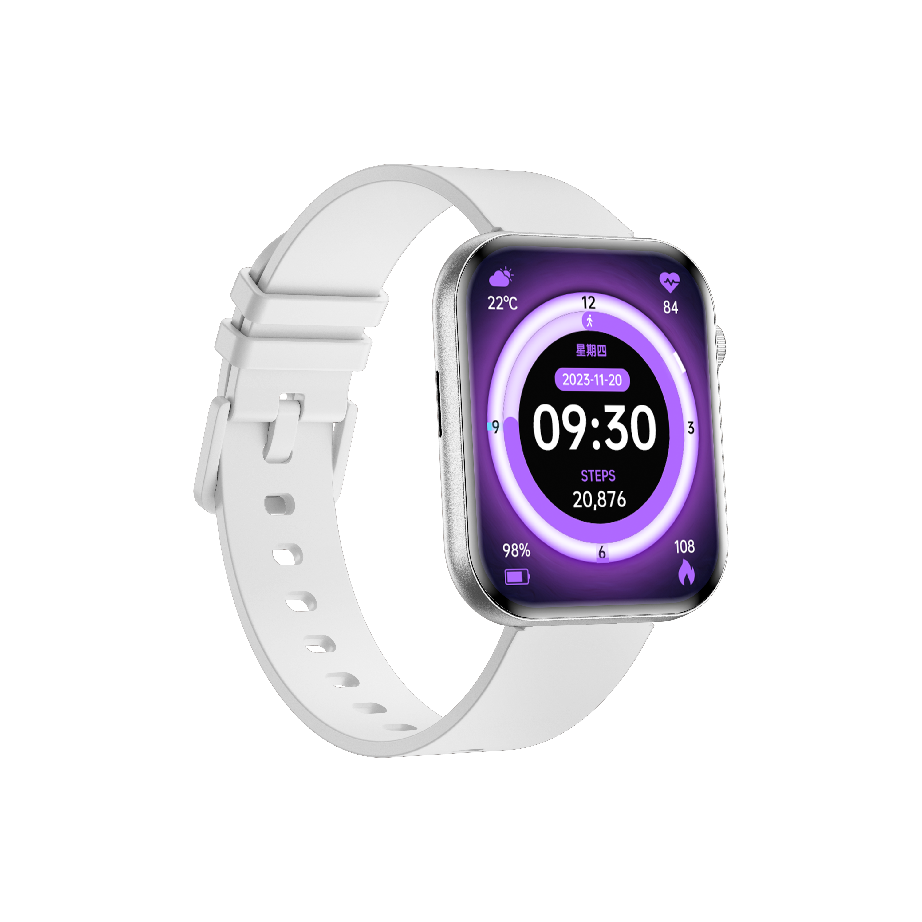 Philippe Palmer Smart Watch LP71 Ultra Thin AMOLED Silver - 15