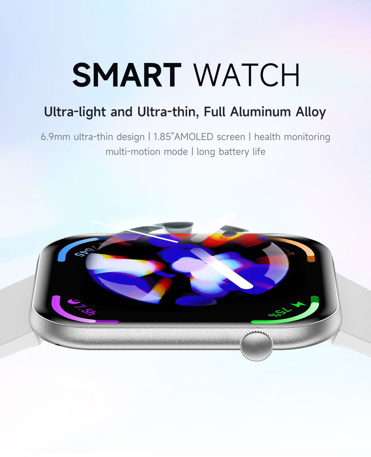 Philippe Palmer Smart Watch LP71 Ultra Thin AMOLED Silver - 30