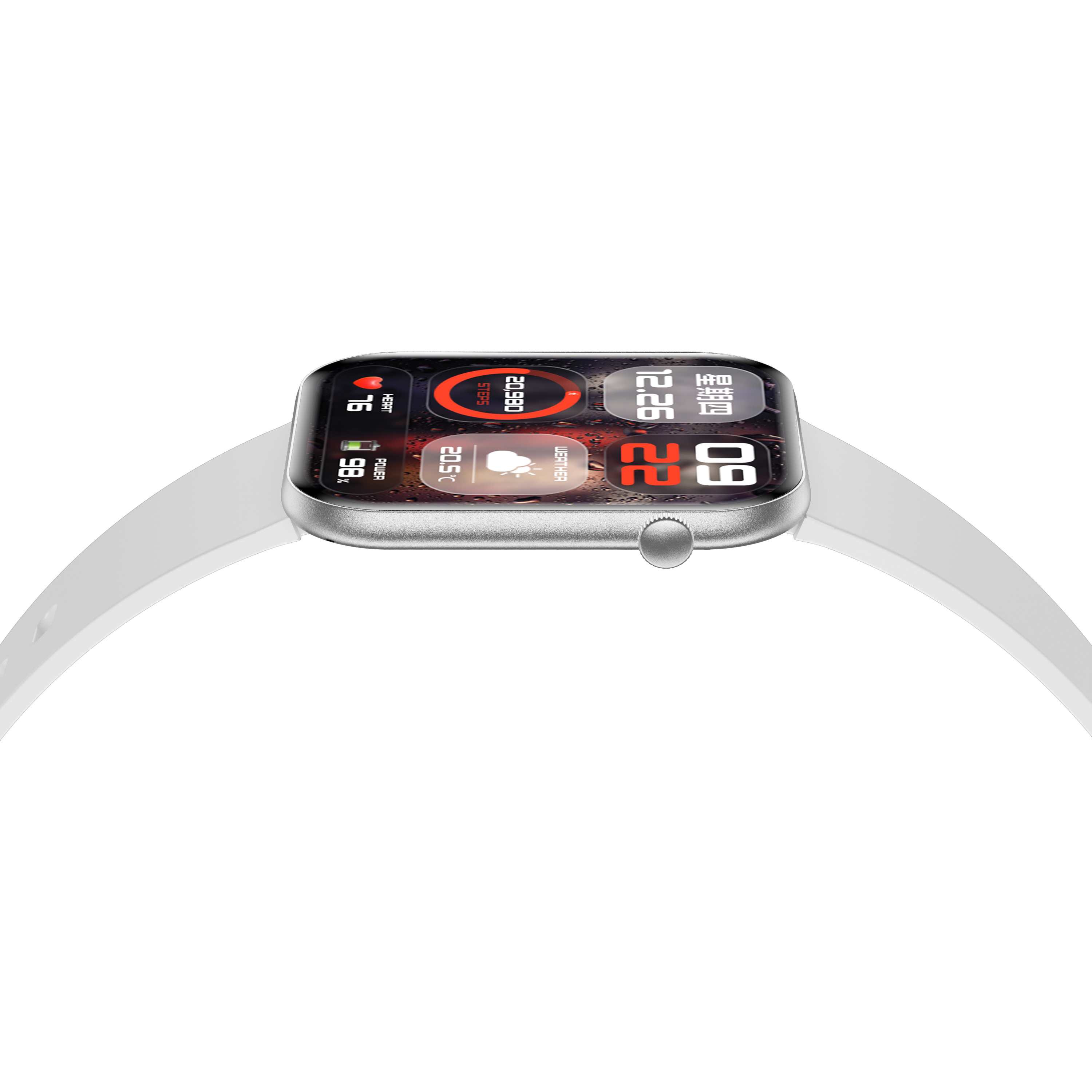Philippe Palmer Smart Watch LP71 Ultra Thin AMOLED Silver - 24