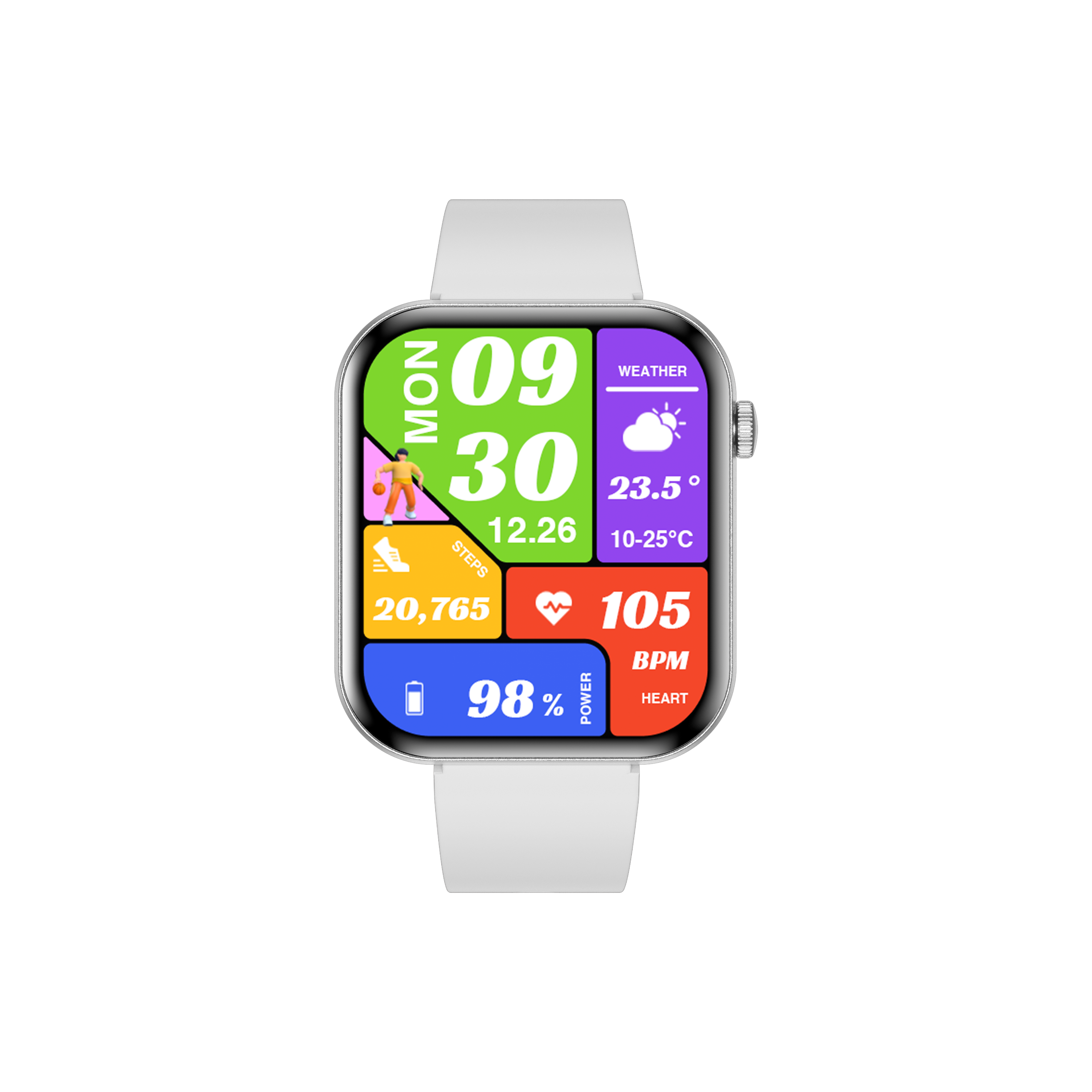 Philippe Palmer Smart Watch LP71 Ultra Thin AMOLED Silver - 21