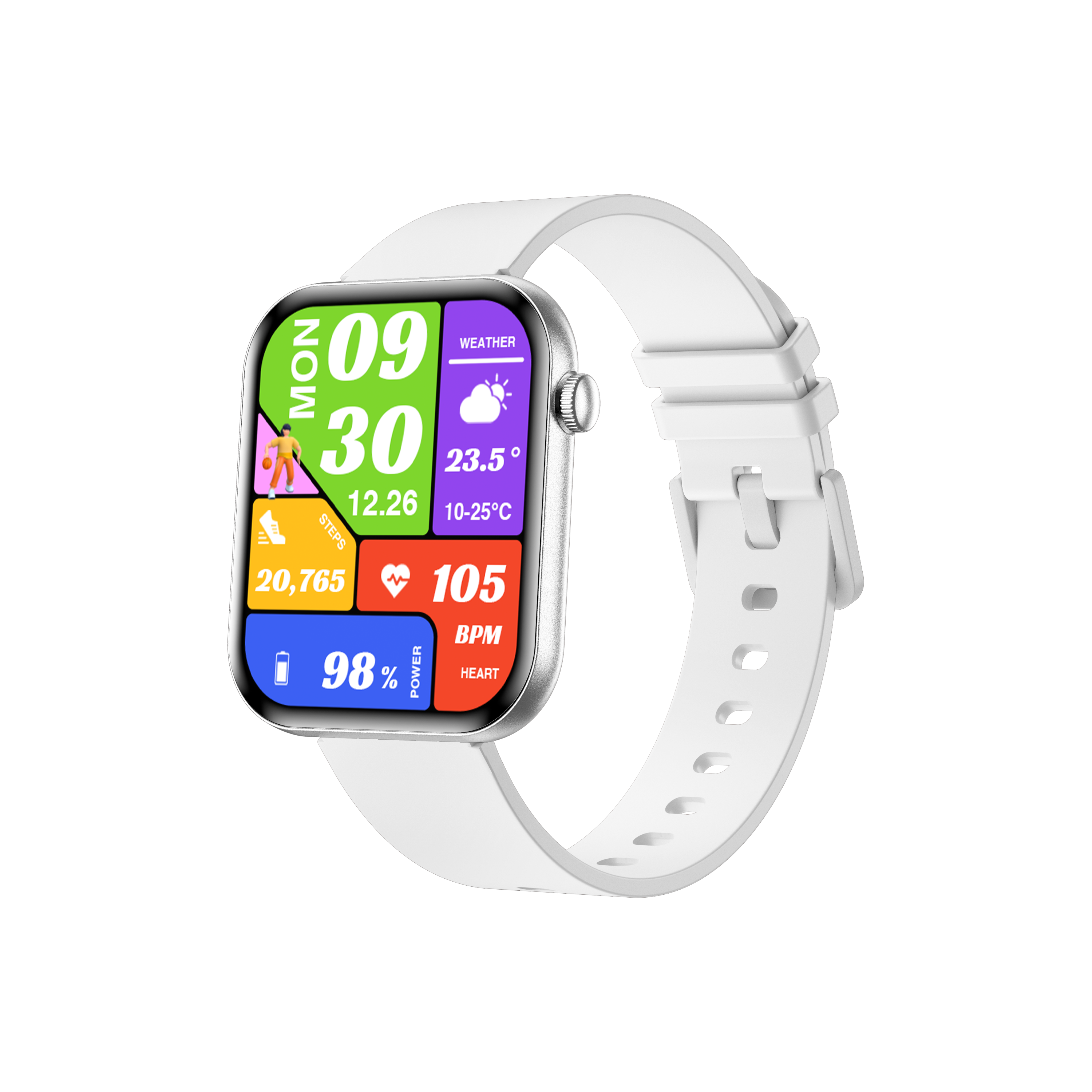 Philippe Palmer Smart Watch LP71 Ultra Thin AMOLED Silver
