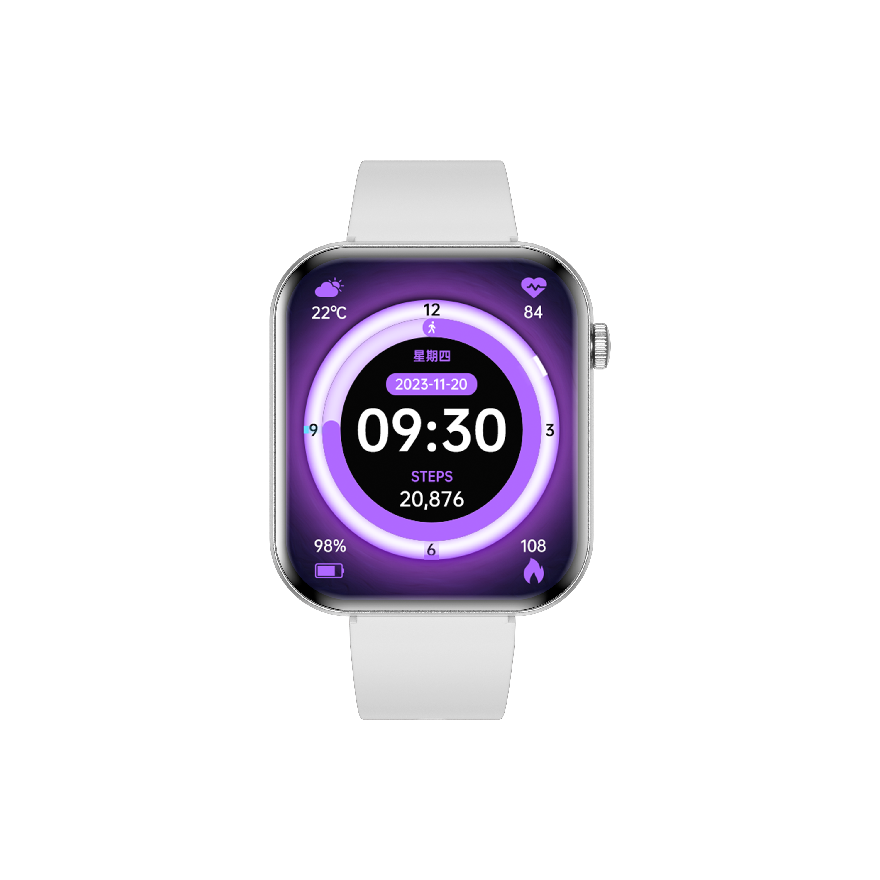 Philippe Palmer Smart Watch LP71 Ultra Thin AMOLED Silver - 20