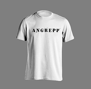 ANGREPP - Logo Vit T-shirt