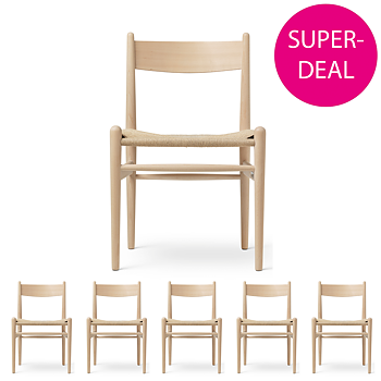 CH36 Stol (Superdeal - Volympris/st vid köp av 6st) Såpad Bok - Carl Hansen & Søn