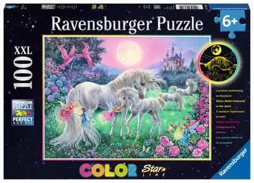 Unicorns in the Moonlight, 100 Bitar XXL Ravensburger - 2
