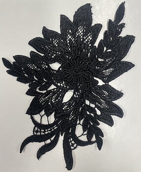 3D-blomma / svart