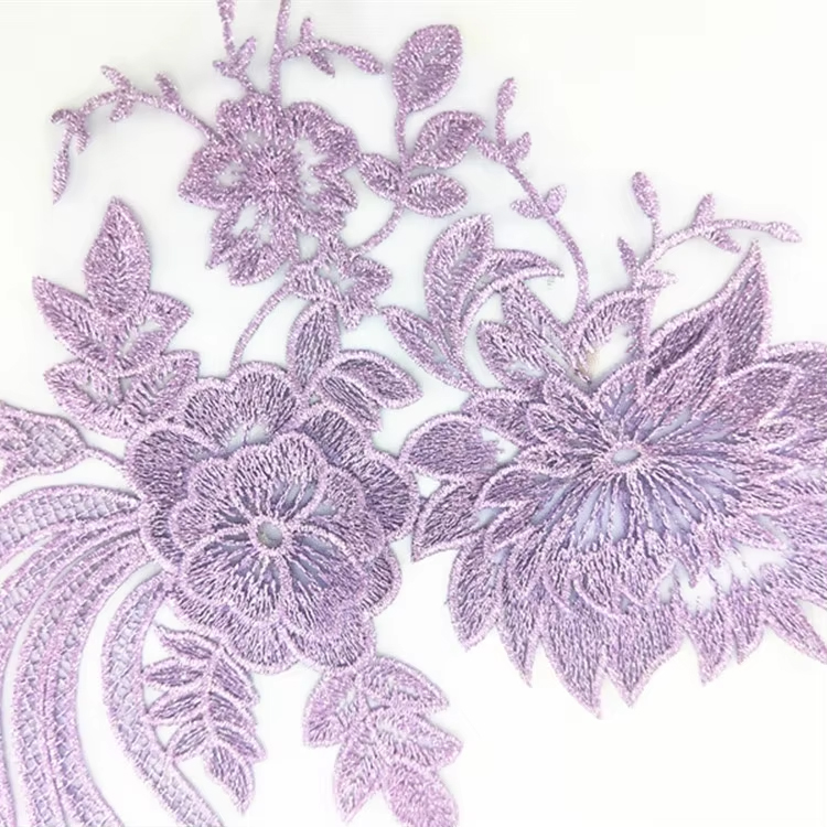 3D-glitterblommor / lilac - 2