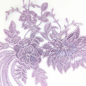 3D-glitterblommor / lilac