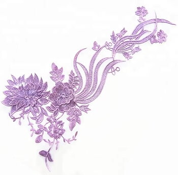 3D-glitterblommor / lilac