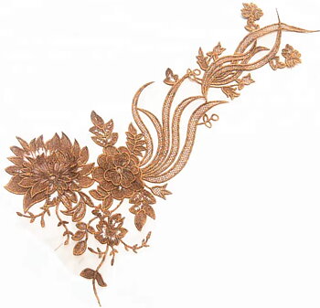 3D-glitterblommor / copper