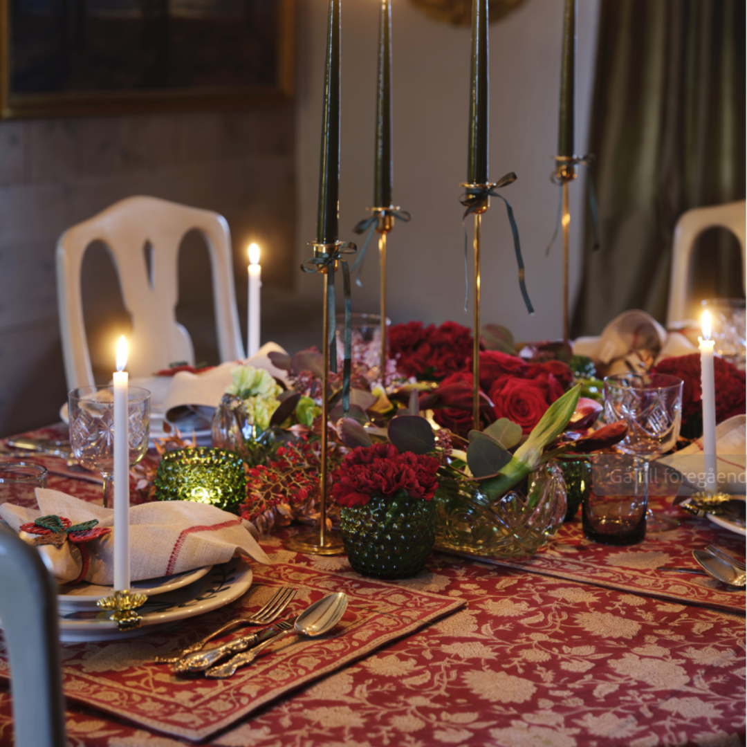 Chamois Linne Bordsduk Indian Rose Red - 2