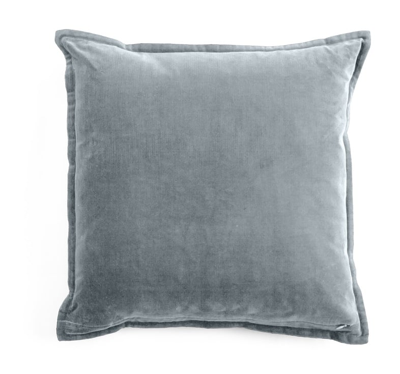 Chamois Cushion Cover Embroidery Dusty Blue - 50x50cm