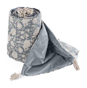 Chamois Soffklädsel Indian Rose Dusty Blue - 80x180cm