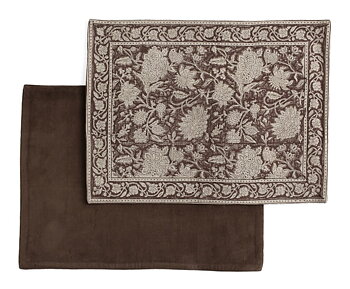 Chamois Table Tablets Linen Indian Rose Brown - 2pack