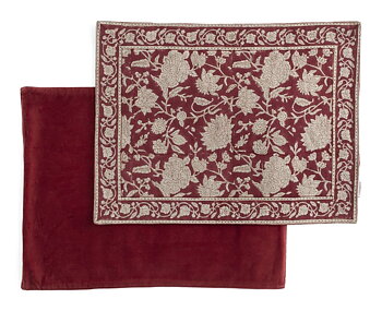 Chamois Table Tablets Linen Indian Rose Red - 2pack