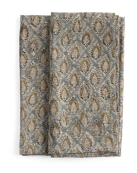Chamois Linen Napkins Cypress Parrot Blue 50x50cm - 2p