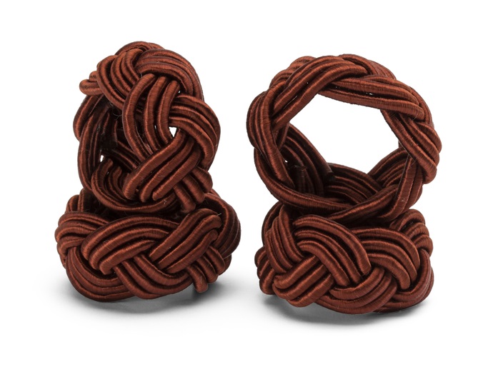 Chamois Servettringar Pleated Maroon - 4pack