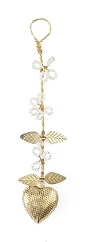 Chamois Hängande Ornament Heart Gold