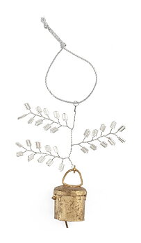 Chamois Hanging Ornament Bell Gold