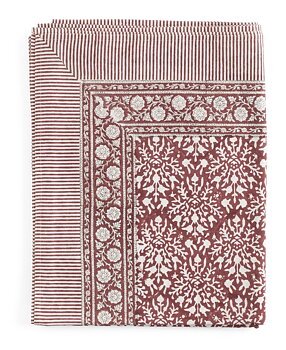 Chamois Tablecloth Snowflake Red