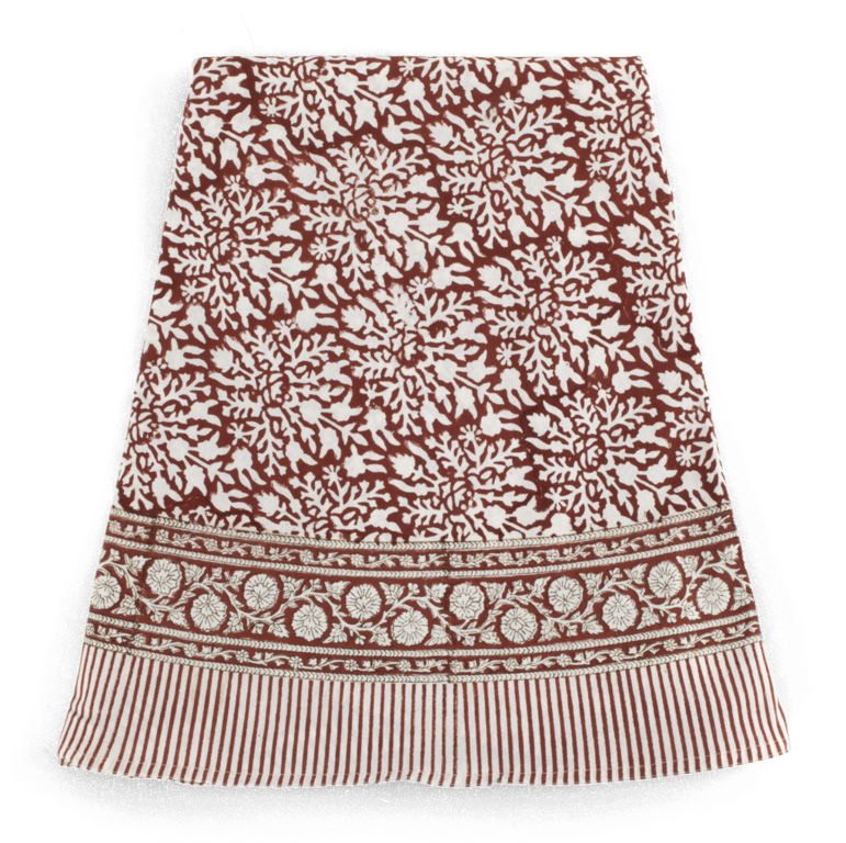 Chamois Round Tablecloth Snowflake - 220cm